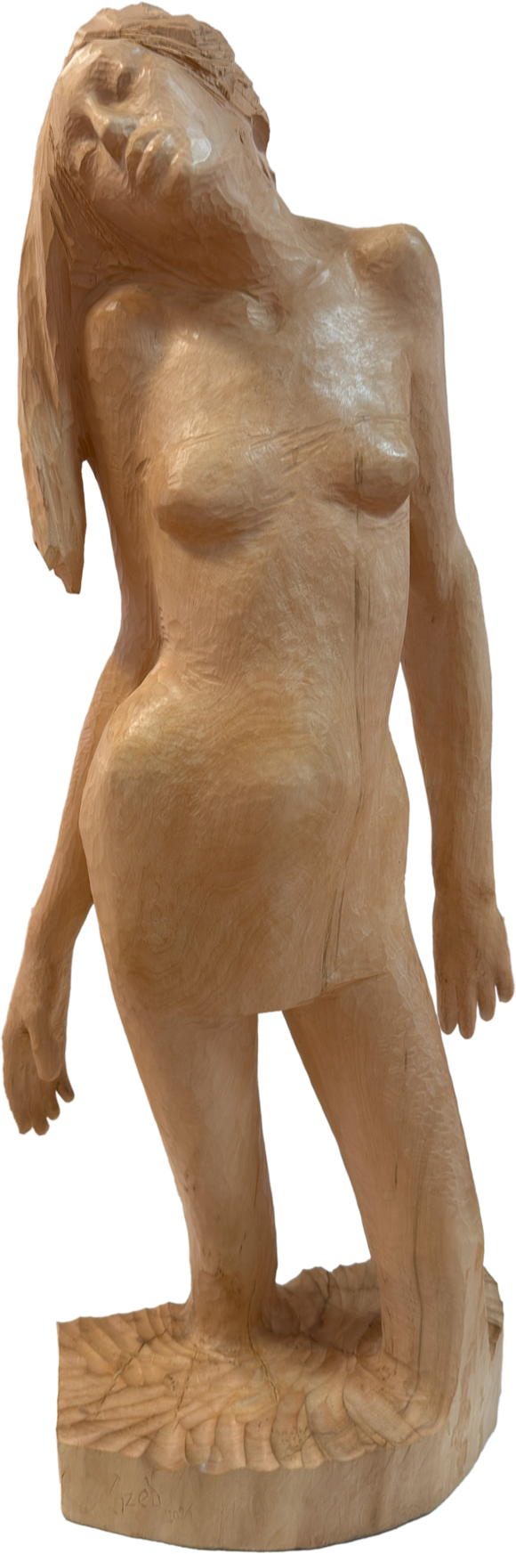 Girl coming out of the water